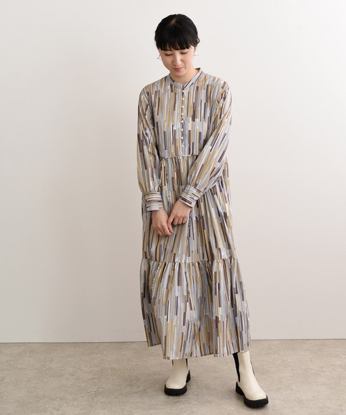 LHELBIE(レルビエ)の「ランダムストライプワンピース(ワンピース・レディース・イエロー/グリーン・M)」の17枚目の写真