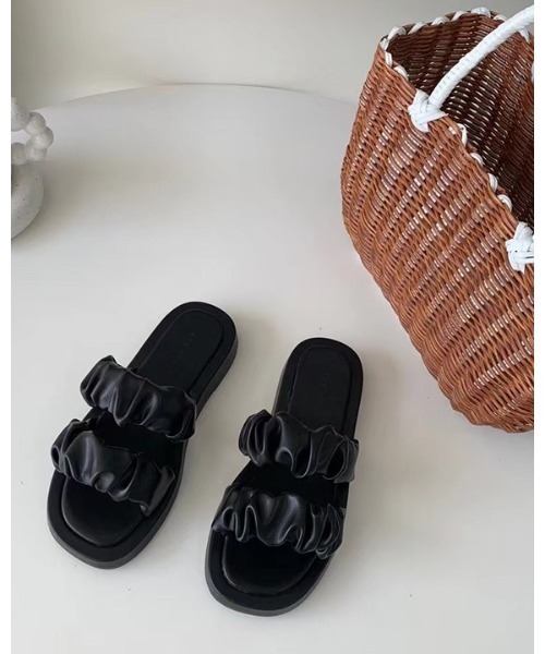 Ritzy（リッツィー）の「ギャザーシャーリングサンダル（サンダル・レディース・ホワイト/ブラック/グリーン・23/24/22.5/23.5）」の20枚目の写真