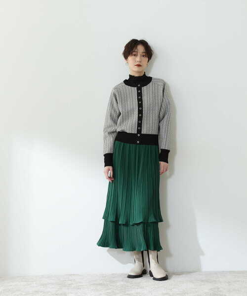 N.（N. Natural Beauty Basic）（エヌエヌナチュラルビューティーベーシック）の「◆ジャガードフォルムカーディガン（カーディガン/ボレロ・レディース・ホワイト系その他/ブラック系その他・MEDIUM）」の17枚目の写真