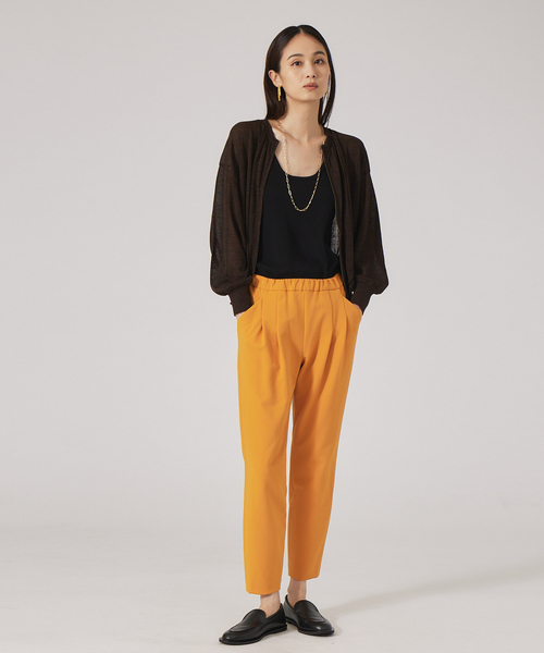 qualite(カリテ)の「シアーウールニットブルゾン(カーディガン/ボレロ・レディース・ホワイト/グリーン/ブラウン・フリー)」の9枚目の写真