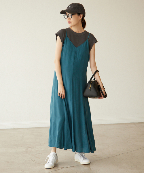 SLOBE IENA（スローブイエナ）の「ピースダイワッフルノースリーブ【洗濯機使用可能】（Tシャツ/カットソー・レディース・オレンジ/チャコールグレー/ブラウン・FREE）」の17枚目の写真