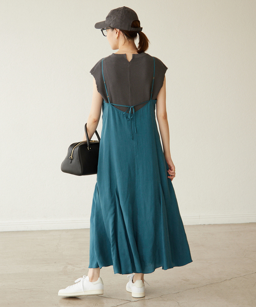 SLOBE IENA（スローブイエナ）の「ピースダイワッフルノースリーブ【洗濯機使用可能】（Tシャツ/カットソー・レディース・オレンジ/チャコールグレー/ブラウン・FREE）」の19枚目の写真