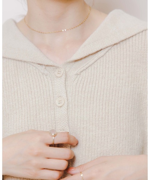 flower(フラワー)の「セーラーカラーニット(ニット/セーター・レディース・アイボリー/ベージュ・FREE)」の22枚目の写真