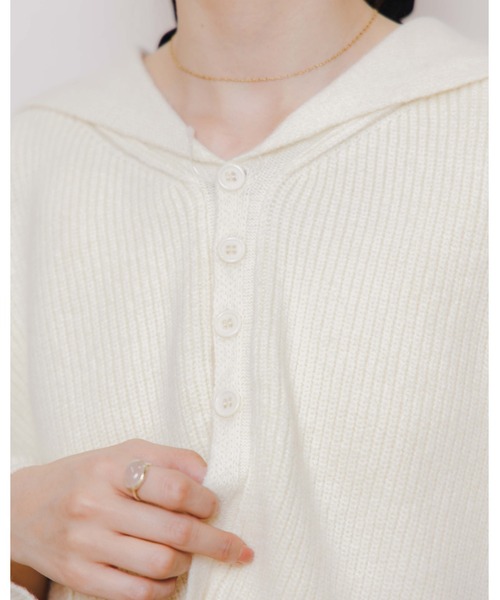 flower(フラワー)の「セーラーカラーニット(ニット/セーター・レディース・アイボリー/ベージュ・FREE)」の3枚目の写真