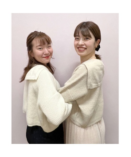 flower(フラワー)の「セーラーカラーニット(ニット/セーター・レディース・アイボリー/ベージュ・FREE)」の10枚目の写真