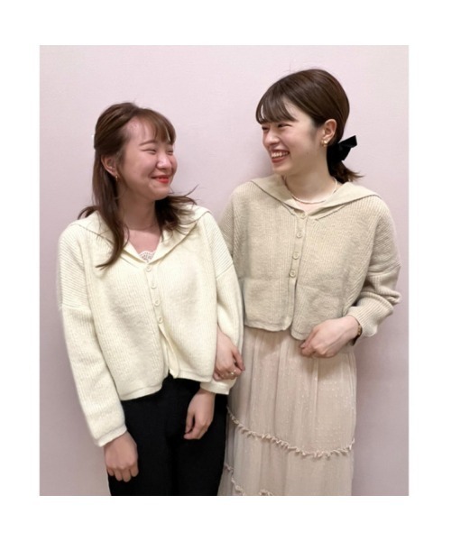 flower(フラワー)の「セーラーカラーニット(ニット/セーター・レディース・アイボリー/ベージュ・FREE)」の12枚目の写真