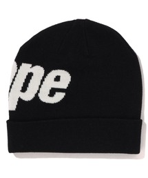 A BATHING APE ビーニー タイガー ニット帽 黒 A BATHING APE ビーニー ニットキャップ Bape ロゴ 黒 ブラック