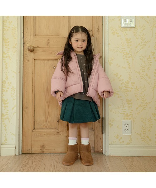 Lycee mine(リセマイン)の「【万能アウター】フード取り外せるふっくらパフジャケット(ブルゾン・キッズ・ブラック/ピンク/ミント/ブルーグレー/アイボリー/ライトベージュ・110cm/100cm/120cm/130cm/140cm/150cm)」の16枚目の写真