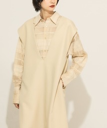 KBF | メッシュチェックBIGシャツ(シャツ/ブラウス)