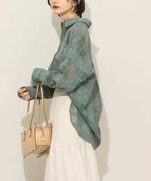 KBF | メッシュチェックBIGシャツ(シャツ/ブラウス)