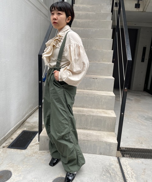 DuKKah(デュカ)の「Dukkah/フリルレースアップチュニックワンピース(ワンピース・レディース・ブラック/ナチュラル・X-SMALL)」の7枚目の写真