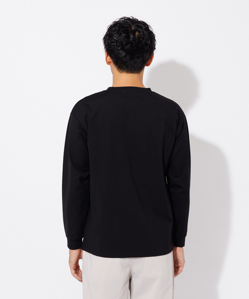 ABAHOUSE GRAY(アバハウスグレイ)の「ポンチ 刺繍 ロング Tシャツ(Tシャツ/カットソー・メンズ・ホワイト/ブラック/カーキ/グレイッシュブルー・46/48)」の8枚目の写真