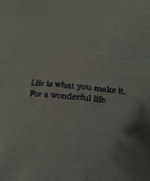 ABAHOUSE GRAY(アバハウスグレイ)の「ポンチ 刺繍 ロング Tシャツ(Tシャツ/カットソー・メンズ・ホワイト/ブラック/カーキ/グレイッシュブルー・46/48)」の16枚目の写真
