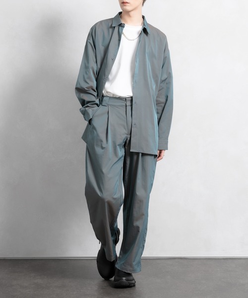 Adoon plain（アドーンプレーン）の「【Adoon plain】アソートオーバーシャツ(セットアップ着用可能)（シャツ/ブラウス・メンズ・ブラック/オフホワイト/グリーン系その他/ブルー系その他・MEDIUM/LARGE）」の19枚目の写真