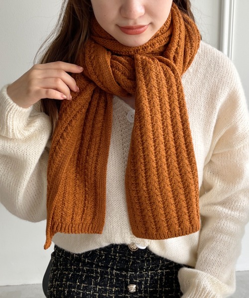 ジ*☆様 希少　HERMES ベージュ リブ編みマフラー ジ*☆様 希少 HERMES ベージュ リブ編みマフラー ジ*☆様 希少 HERMES