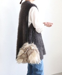 MIAN  | ミックスファー巾着ショルダーバッグ(ショルダーバッグ)