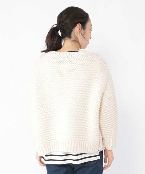 studio CLIP（スタディオクリップ）の「【WEB限定】手編み風ニットカーディガン（カーディガン/ボレロ・レディース・グリーン/アイボリー/モカ・FREE）」の12枚目の写真