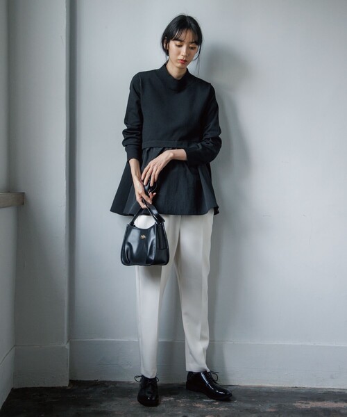 OPAQUE.CLIP（オペークドットクリップ）の「◆ドッキングデザインニット（ニット/セーター・レディース・ブルー/ブラック/カーキ/オフホワイト・38/40/42/36）」の7枚目の写真