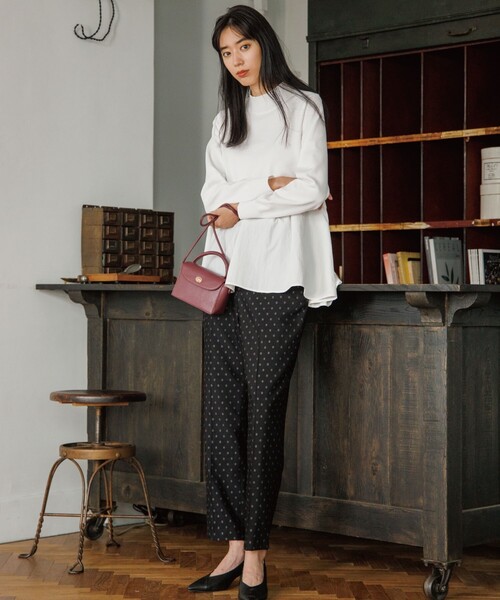 OPAQUE.CLIP（オペークドットクリップ）の「◆ドッキングデザインニット（ニット/セーター・レディース・ブルー/ブラック/カーキ/オフホワイト・38/40/42/36）」の17枚目の写真