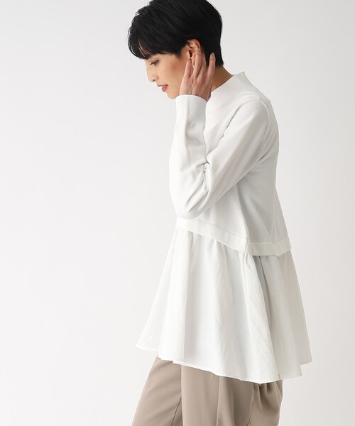 OPAQUE.CLIP（オペークドットクリップ）の「◆ドッキングデザインニット（ニット/セーター・レディース・ブルー/ブラック/カーキ/オフホワイト・38/40/42/36）」の18枚目の写真