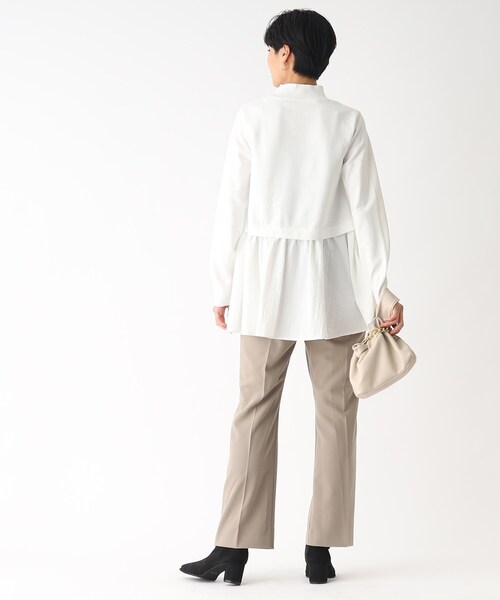 OPAQUE.CLIP（オペークドットクリップ）の「◆ドッキングデザインニット（ニット/セーター・レディース・ブルー/ブラック/カーキ/オフホワイト・38/40/42/36）」の21枚目の写真