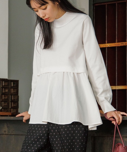 美品★index カシミヤ混なめらかコートL インデックスオペークドットクリップ ◇ウール&カシミヤMIX ノーカラーコート（ノーカラーコート