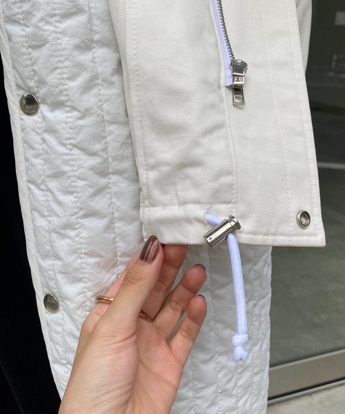 CAPRICIEUX LE'MAGE（カプリシューレマージュ）の「キルトSETモッズコート（モッズコート・レディース・ホワイト/カーキ・FREE）」の9枚目の写真