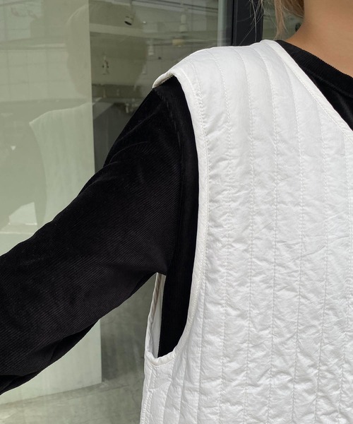 CAPRICIEUX LE'MAGE（カプリシューレマージュ）の「キルトSETモッズコート（モッズコート・レディース・ホワイト/カーキ・FREE）」の16枚目の写真
