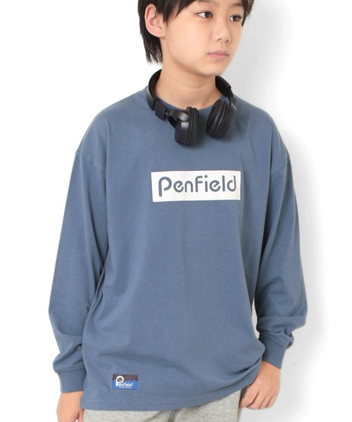 PEN FIELD（ペンフィールド）の「【Penfield】ロゴプリント長袖Tシャツ（Tシャツ/カットソー・キッズ・ブルー/オフホワイト/チャコールグレー/レッド/グリーン/オレンジ・140cm/150cm/160cm/170cm）」の5枚目の写真