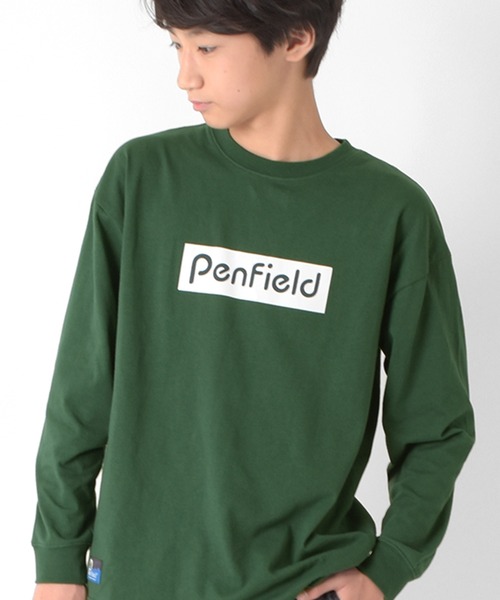 PEN FIELD（ペンフィールド）の「【Penfield】ロゴプリント長袖Tシャツ（Tシャツ/カットソー・キッズ・ブルー/オフホワイト/チャコールグレー/レッド/グリーン/オレンジ・140cm/150cm/160cm/170cm）」の4枚目の写真