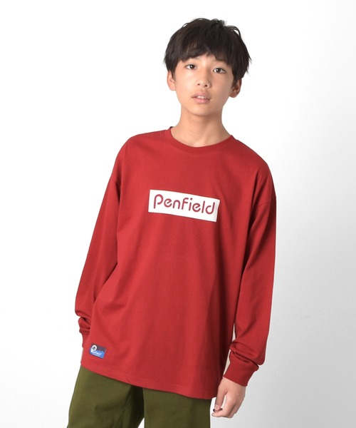 PEN FIELD（ペンフィールド）の「【Penfield】ロゴプリント長袖Tシャツ（Tシャツ/カットソー・キッズ・ブルー/オフホワイト/チャコールグレー/レッド/グリーン/オレンジ・140cm/150cm/160cm/170cm）」の11枚目の写真