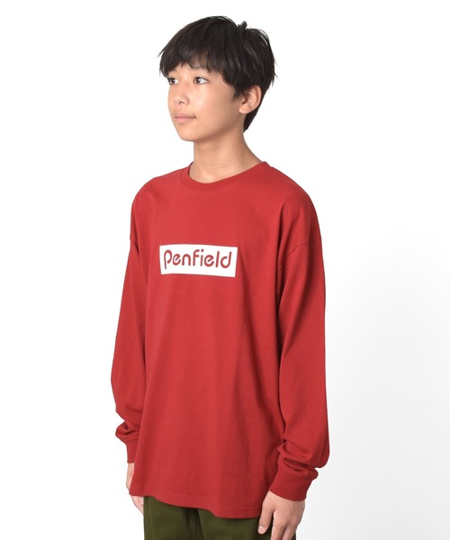 PEN FIELD（ペンフィールド）の「【Penfield】ロゴプリント長袖Tシャツ（Tシャツ/カットソー・キッズ・ブルー/オフホワイト/チャコールグレー/レッド/グリーン/オレンジ・140cm/150cm/160cm/170cm）」の19枚目の写真