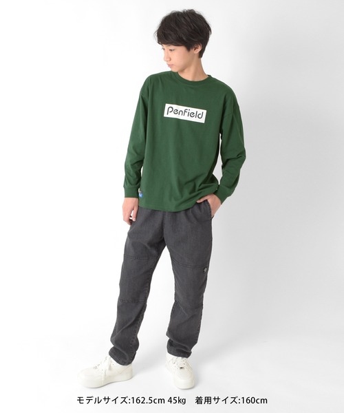 PEN FIELD（ペンフィールド）の「【Penfield】ロゴプリント長袖Tシャツ（Tシャツ/カットソー・キッズ・ブルー/オフホワイト/チャコールグレー/レッド/グリーン/オレンジ・140cm/150cm/160cm/170cm）」の16枚目の写真