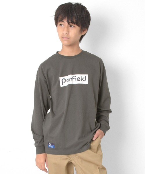 PEN FIELD（ペンフィールド）の「【Penfield】ロゴプリント長袖Tシャツ（Tシャツ/カットソー・キッズ・ブルー/オフホワイト/チャコールグレー/レッド/グリーン/オレンジ・140cm/150cm/160cm/170cm）」の13枚目の写真