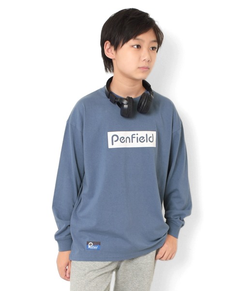 PEN FIELD（ペンフィールド）の「【Penfield】ロゴプリント長袖Tシャツ（Tシャツ/カットソー・キッズ・ブルー/オフホワイト/チャコールグレー/レッド/グリーン/オレンジ・140cm/150cm/160cm/170cm）」の17枚目の写真