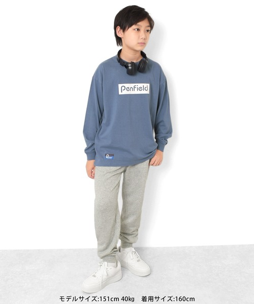 PEN FIELD（ペンフィールド）の「【Penfield】ロゴプリント長袖Tシャツ（Tシャツ/カットソー・キッズ・ブルー/オフホワイト/チャコールグレー/レッド/グリーン/オレンジ・140cm/150cm/160cm/170cm）」の18枚目の写真