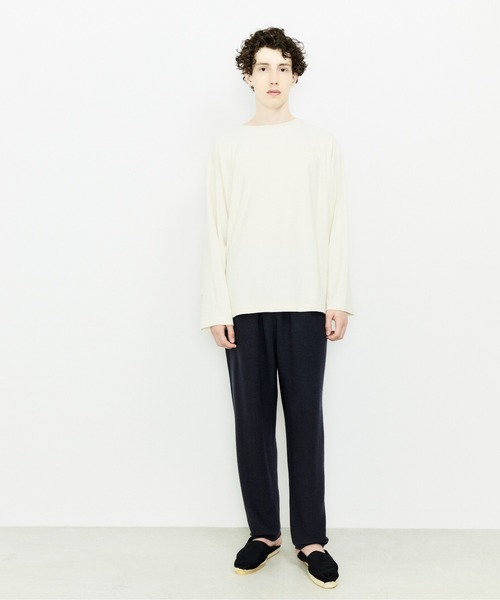 UNFIL（アンフィル）の「unfil アンフィル / raw silk plain-jersey long sleeve Tee ローシルク プレーンジャージー ロングスリーブカットソー バスクTシャツ / WHSP-UU010（Tシャツ/カットソー・レディース・ブラック/ナチュラル・1/4/3）」の17枚目の写真
