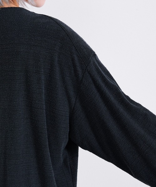 UNFIL（アンフィル）の「unfil アンフィル / raw silk plain-jersey long sleeve Tee ローシルク プレーンジャージー ロングスリーブカットソー バスクTシャツ / WHSP-UU010（Tシャツ/カットソー・レディース・ブラック/ナチュラル・1/4/3）」の10枚目の写真