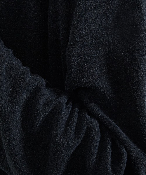 UNFIL（アンフィル）の「unfil アンフィル / raw silk plain-jersey long sleeve Tee ローシルク プレーンジャージー ロングスリーブカットソー バスクTシャツ / WHSP-UU010（Tシャツ/カットソー・レディース・ブラック/ナチュラル・1/4/3）」の12枚目の写真