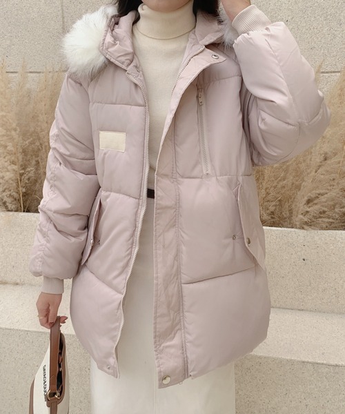 エコファーフードボリューム中綿ブルゾン