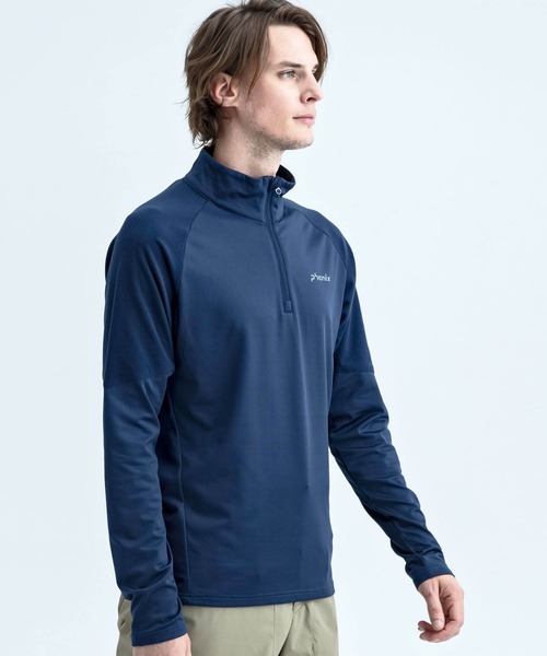 phenix(フェニックス)の「Phenix(フェニックス)【MENS】Phenix TWINPEAKS 1/2 ZIP TEE(Tシャツ/カットソー・メンズ・ホワイト/ブラック/ネイビー/オレンジ・M/L/XL)」の6枚目の写真