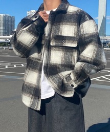kutir（クティール）の「オンブレチェックシャギーブルゾン（ブルゾン）」