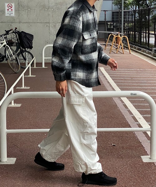 kutir（クティール）の「オンブレチェックシャギーブルゾン（ブルゾン・メンズ・ブラック/ブラウン・MEDIUM/LARGE）」の5枚目の写真