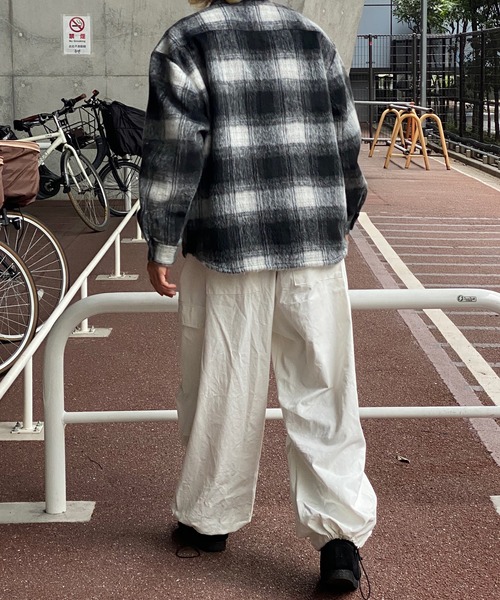 kutir（クティール）の「オンブレチェックシャギーブルゾン（ブルゾン・メンズ・ブラック/ブラウン・MEDIUM/LARGE）」の6枚目の写真