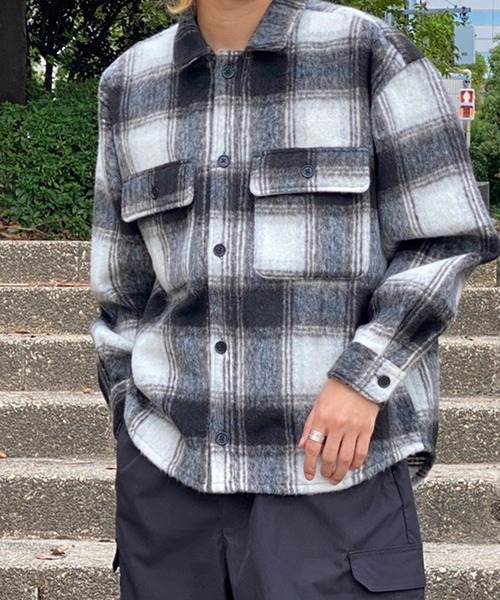kutir（クティール）の「オンブレチェックシャギーブルゾン（ブルゾン・メンズ・ブラック/ブラウン・MEDIUM/LARGE）」の16枚目の写真
