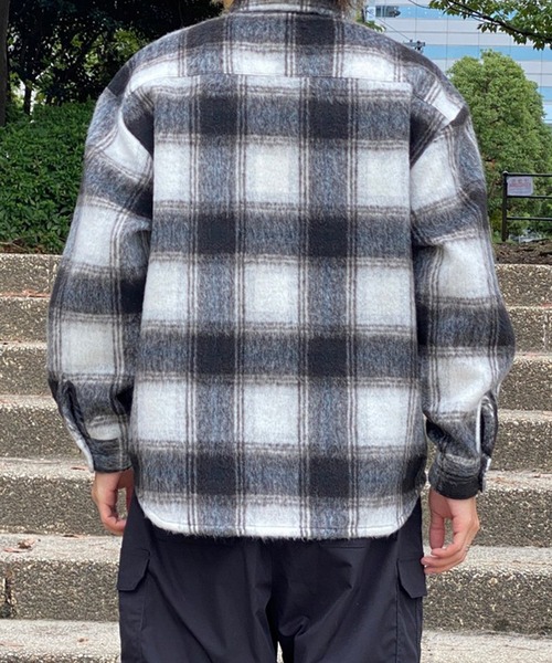 kutir（クティール）の「オンブレチェックシャギーブルゾン（ブルゾン・メンズ・ブラック/ブラウン・MEDIUM/LARGE）」の18枚目の写真