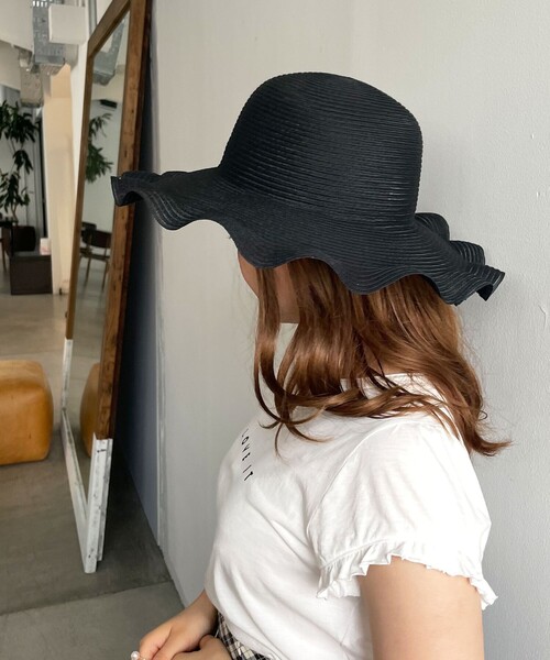 DEICY(デイシー)の「透かしブレードフリルHAT(ハット・レディース・ブラック・FREE)」の1枚目の写真