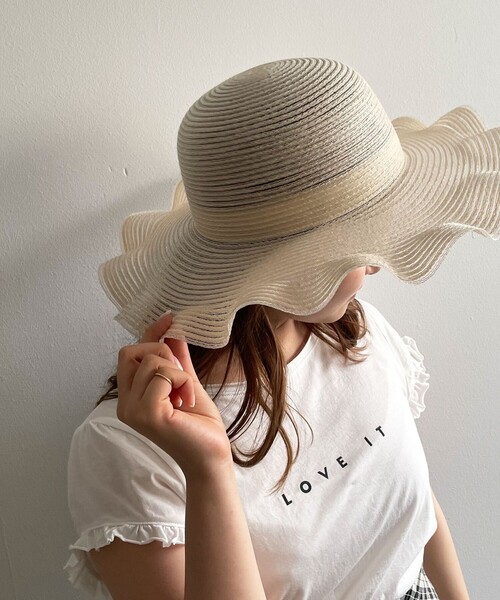DEICY(デイシー)の「透かしブレードフリルHAT(ハット・レディース・ブラック・FREE)」の2枚目の写真