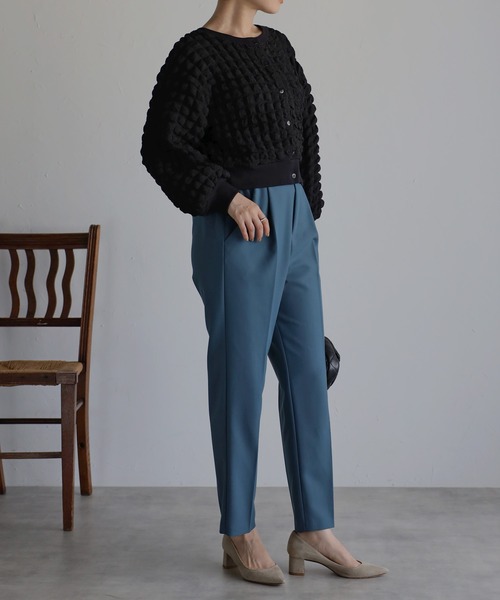 Bonjour Sagan（ボンジュールサガン）の「ポコポコカーディガン（カーディガン/ボレロ・レディース・ブラック/オフホワイト・FREE）」の19枚目の写真