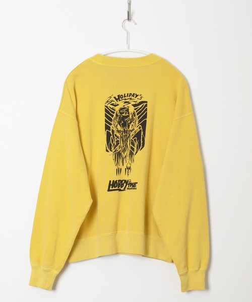 HOLIDAY(ホリデイ)の「MINI SWEAT CREW-NECK (HOBBY) ミニスウェットクルーネック (ホビー)(スウェット・レディース・イエロー/チャコールグレー・ONE SIZE)」の3枚目の写真